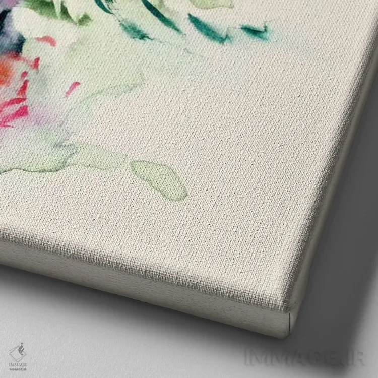 تابلو انتزاعی تعطیلات اثر لسیا بینکین - نمای نزدیک بافت بوم