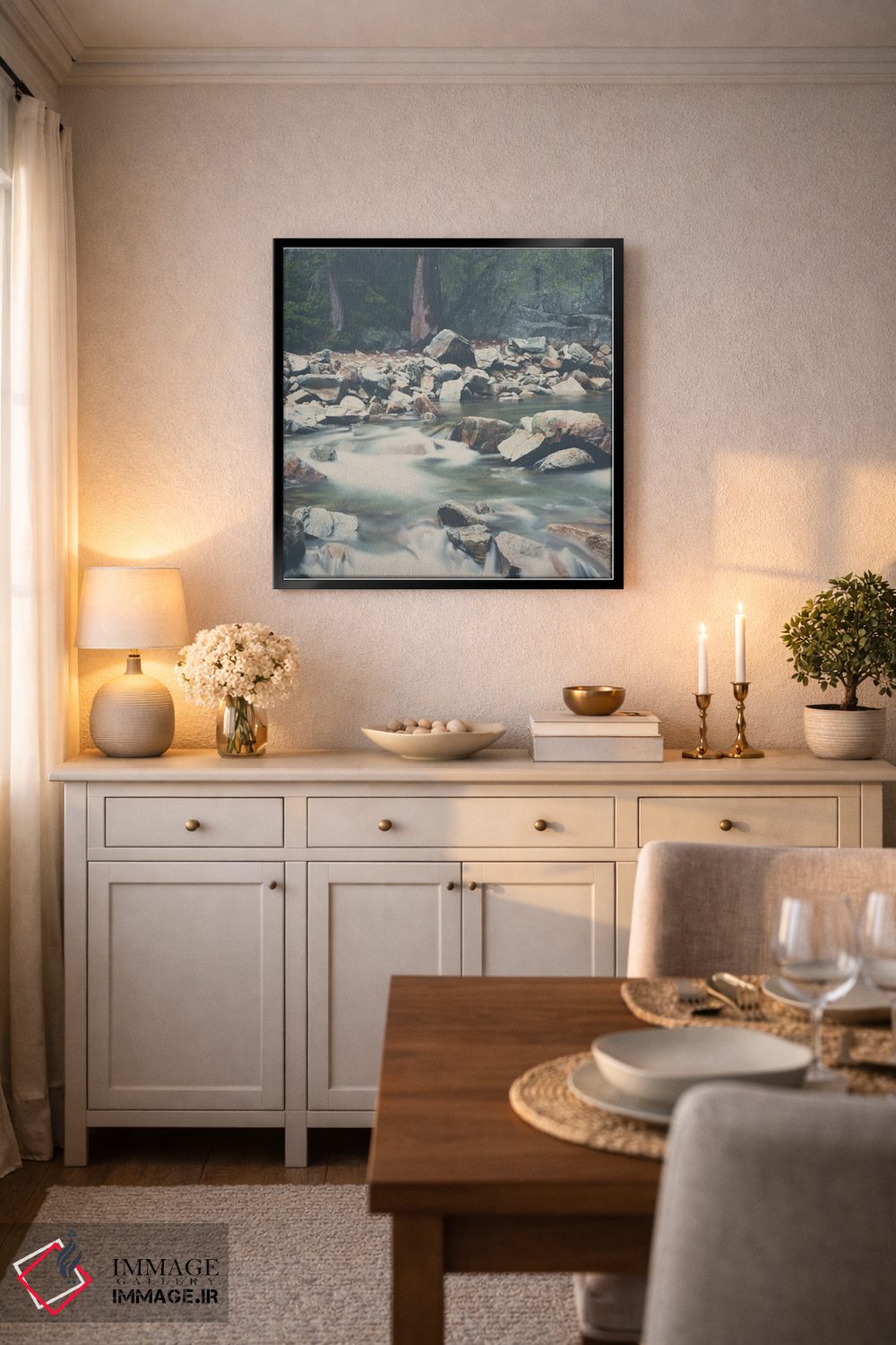 تابلو دکوراتیو دریاچه تاهو جای جادویی است اثر لورا ایوانز - D5B