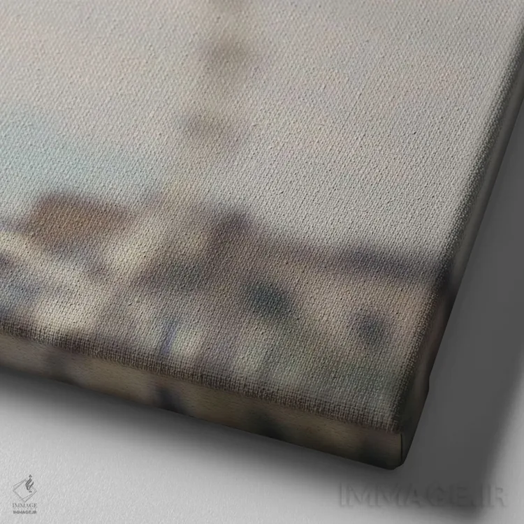 تابلو دکوراتیو لوور پاریس اثر لورا ایوانز - نمای نزدیک بافت بوم