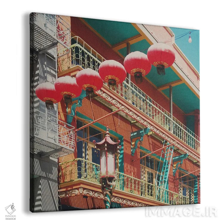 تابلو دکوراتیو Chinatown,سان فرانسیسکو، چایناتاون اثر لورا ایوانز - نمای پرسپکتیو محصول