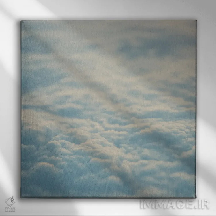 تابلو دکوراتیو بالای ابرها اثر لورا ایوانز - نمای روبهرو روی دیوار