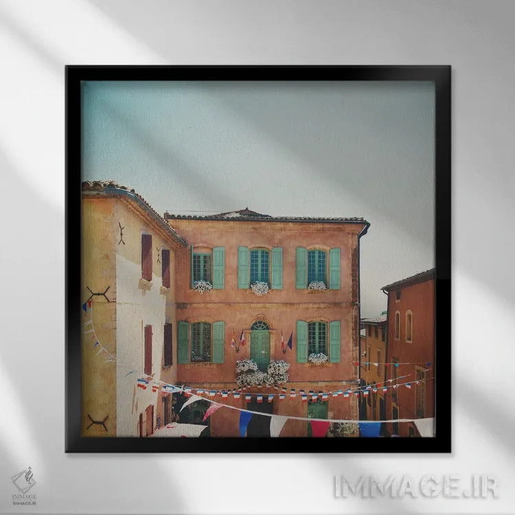 تابلو دکوراتیو Provence,روسینیون، پروانس اثر لورا ایوانز - نمای قابدار مشکی