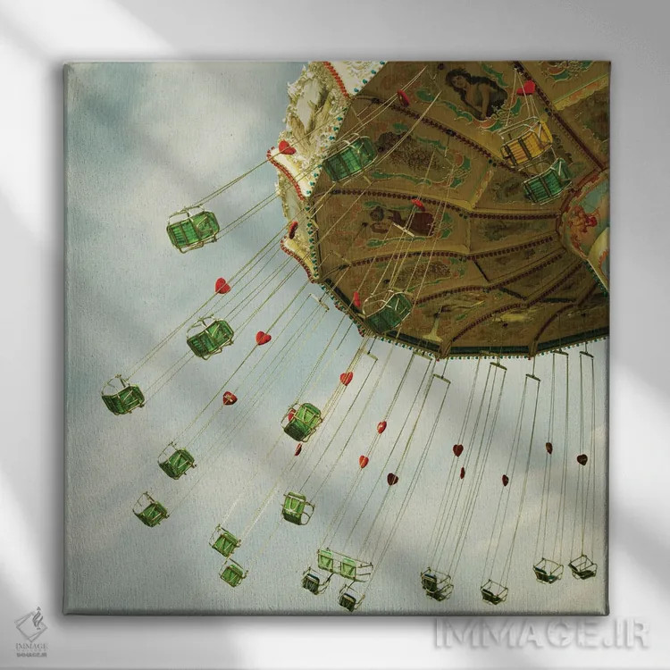 تابلو دکوراتیو پرواز در ارتفاع ... اثر لورا ایوانز - نمای روبهرو روی دیوار