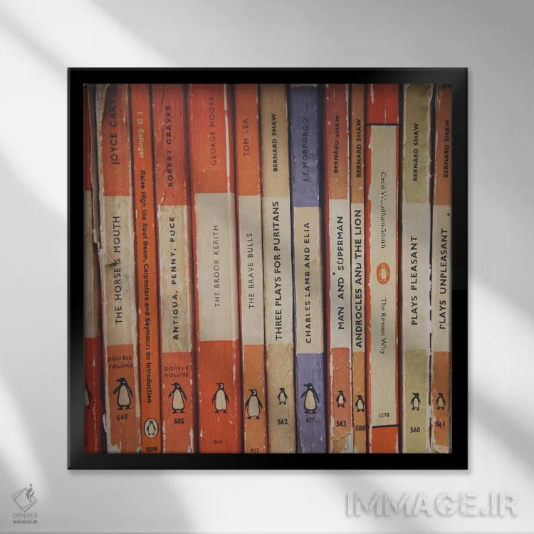 تابلو دکوراتیو همه کتاب ها اثر لورا ایوانز - نمای قابدار مشکی