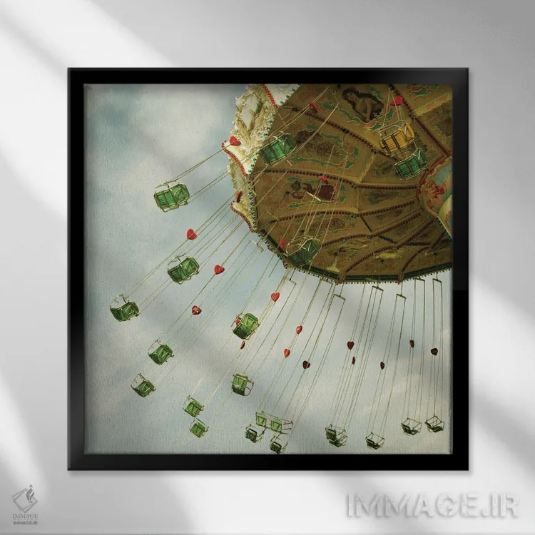 تابلو دکوراتیو پرواز در ارتفاع ... اثر لورا ایوانز - نمای قابدار مشکی