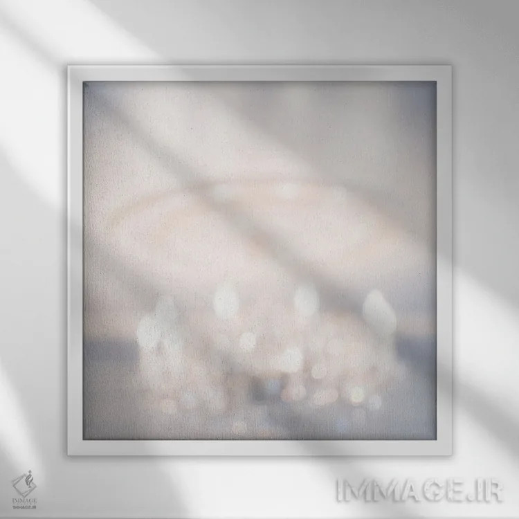 تابلو دکوراتیو لوستر اثر لورا ایوانز - نمای قابدار سفید