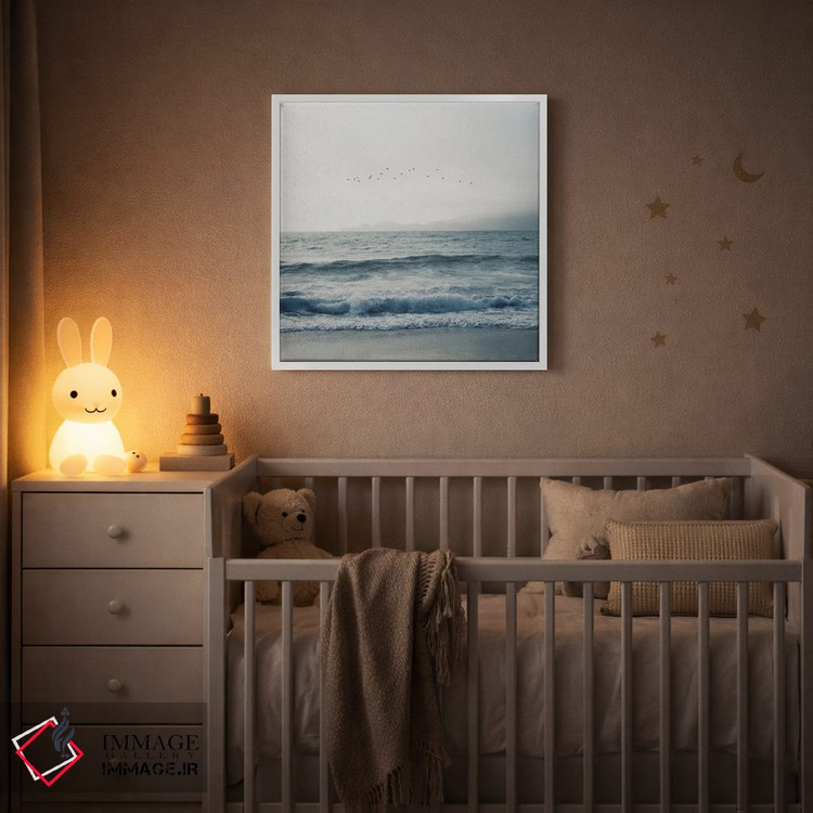 تابلو دکوراتیو پرندگان در حال پرواز بر فراز اقیانوس آرام اثر لورا ایوانز - D2W