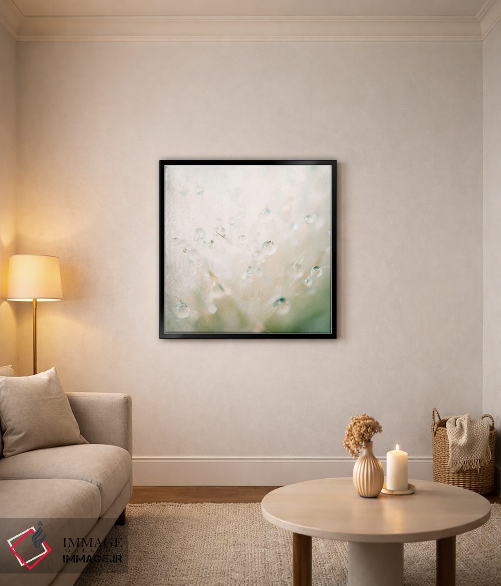 تابلو مدرن انعکاس زمستان در شبنم صبحگاهی اثر لورا ایوانز - D3B