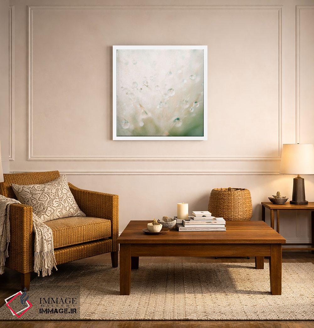 تابلو مدرن انعکاس زمستان در شبنم صبحگاهی اثر لورا ایوانز - D4W