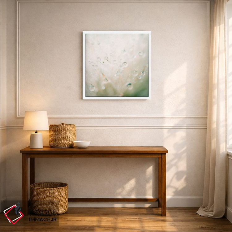 تابلو مدرن انعکاس زمستان در شبنم صبحگاهی اثر لورا ایوانز - D5W