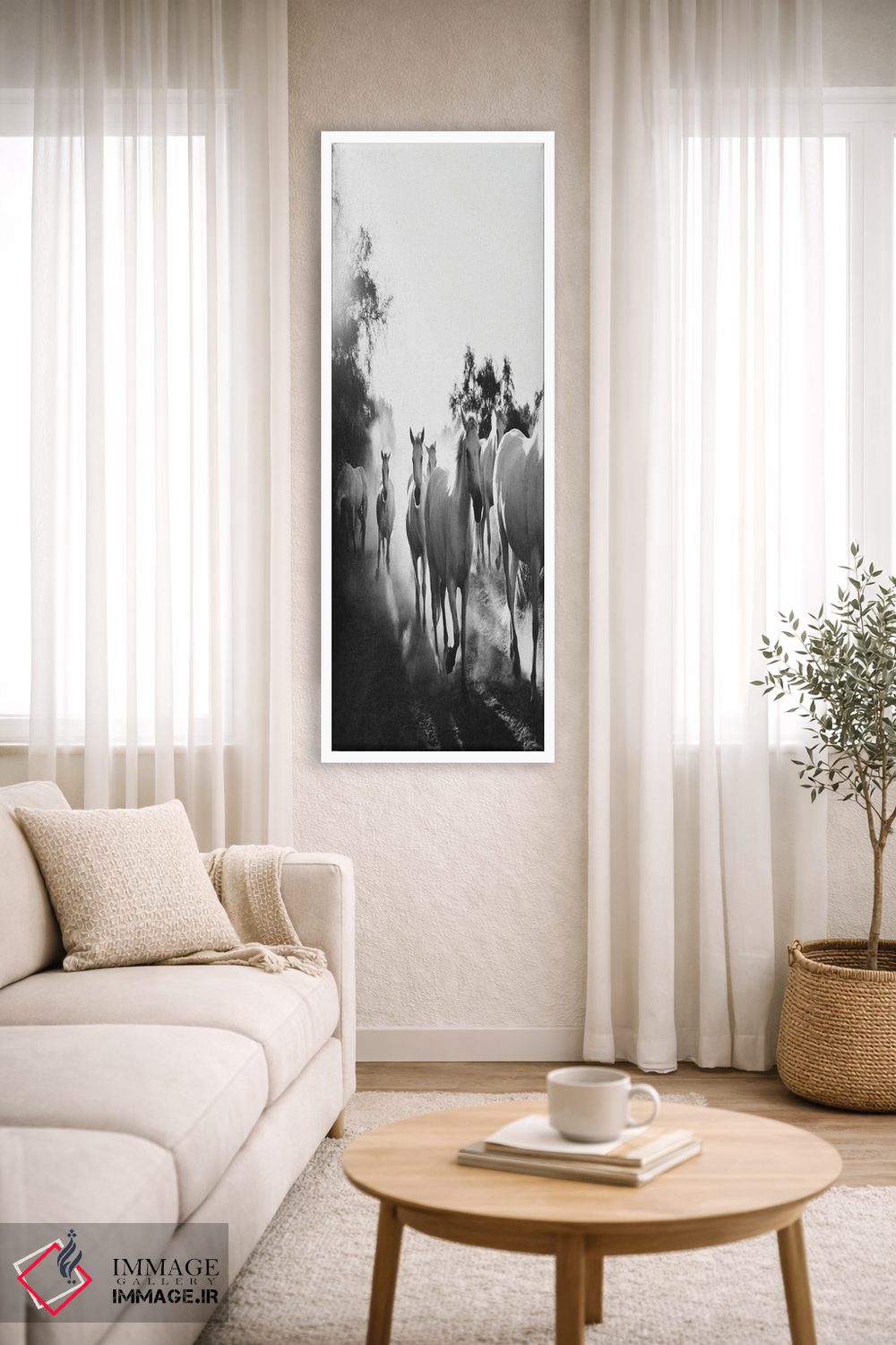 تابلو مدرن اسب های کامارگ VX اثر لورا ایوانز - D3W