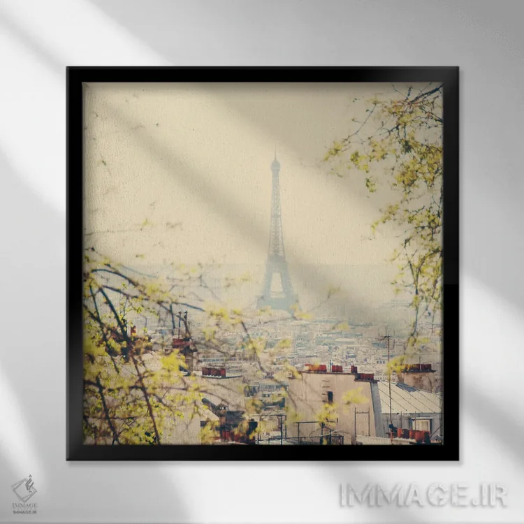 تابلو دکوراتیو از بالای تپه اثر لورا ایوانز - نمای قابدار مشکی