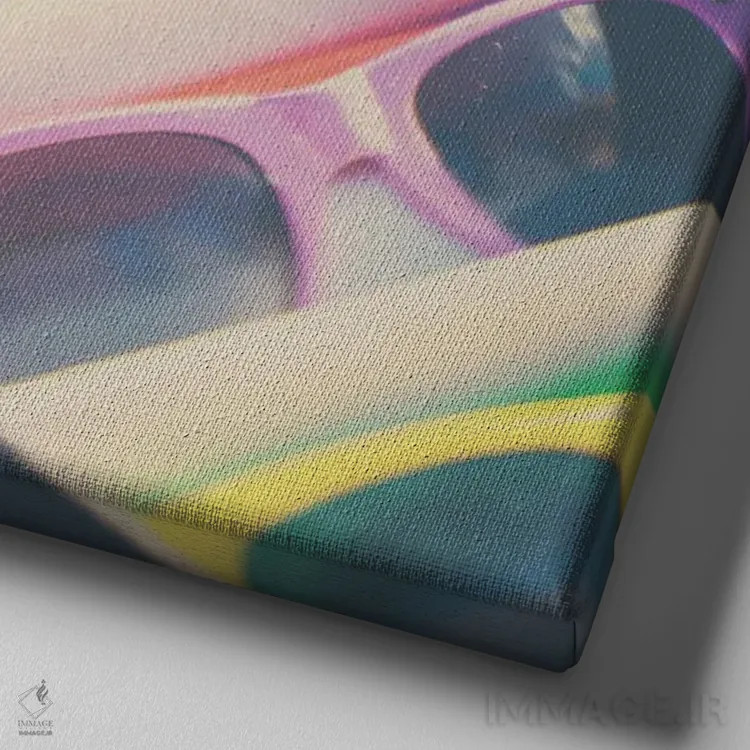 تابلو دکوراتیو یافتن آفتاب اثر لورا ایوانز - نمای نزدیک بافت بوم