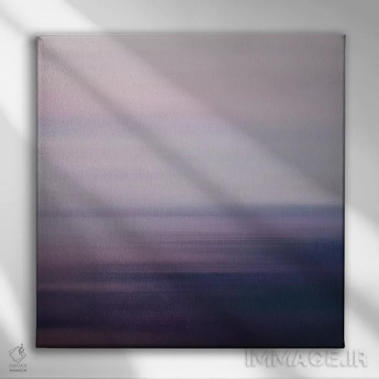 تابلو مینیمال دریای محو اثر لنا وایسبک - نمای روبهرو روی دیوار