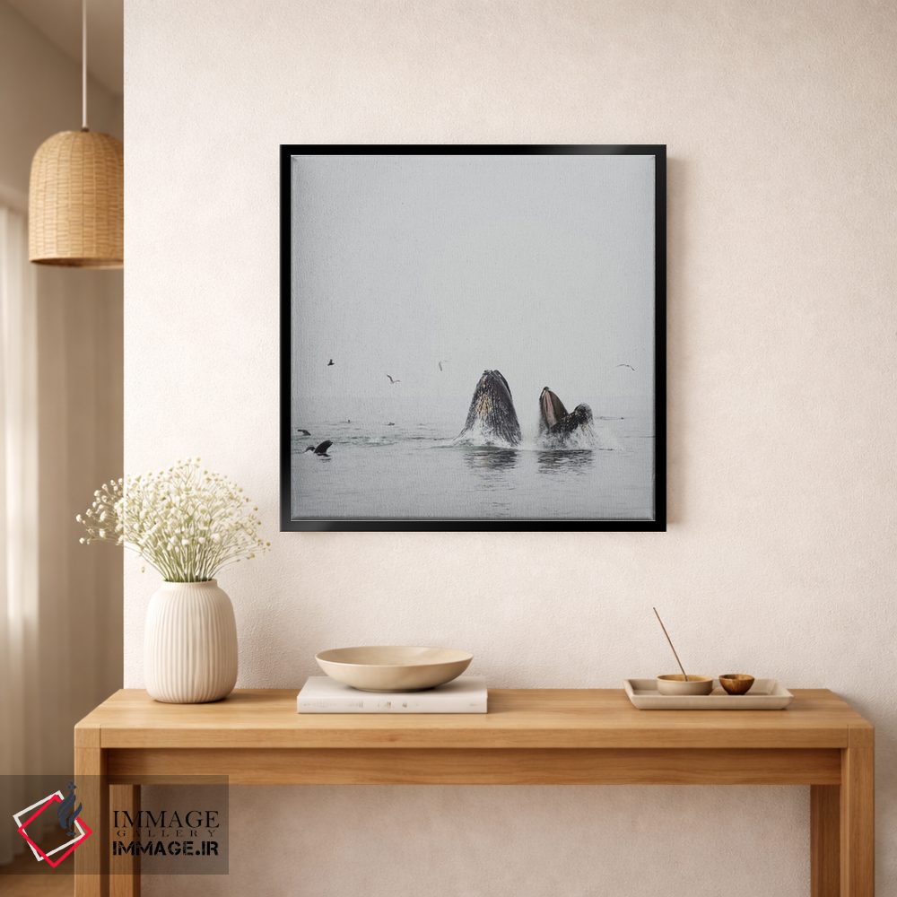 تابلو دکوراتیو نهنگ گوژپشت II اثر لورا ایوانز - D1B