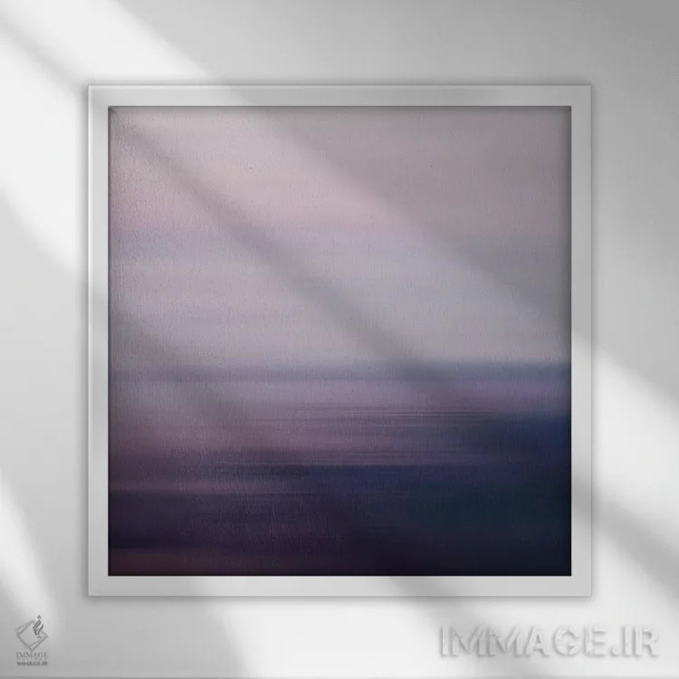 تابلو مینیمال دریای محو اثر لنا وایسبک - نمای قابدار سفید