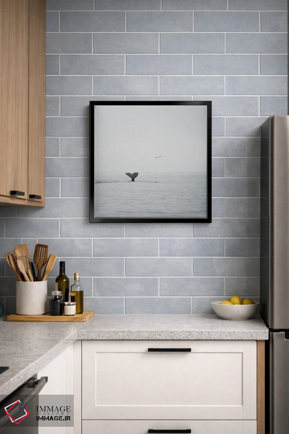 تابلو دکوراتیو نهنگ گوژپشت III اثر لورا ایوانز - D4B