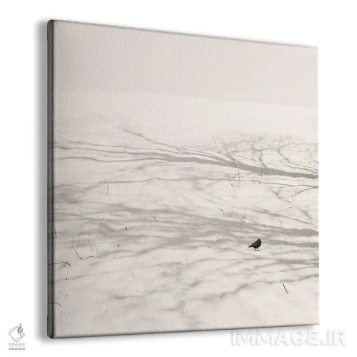 تابلو مینیمال پرنده ی رقصان اثر لنا وایسبک - نمای پرسپکتیو محصول