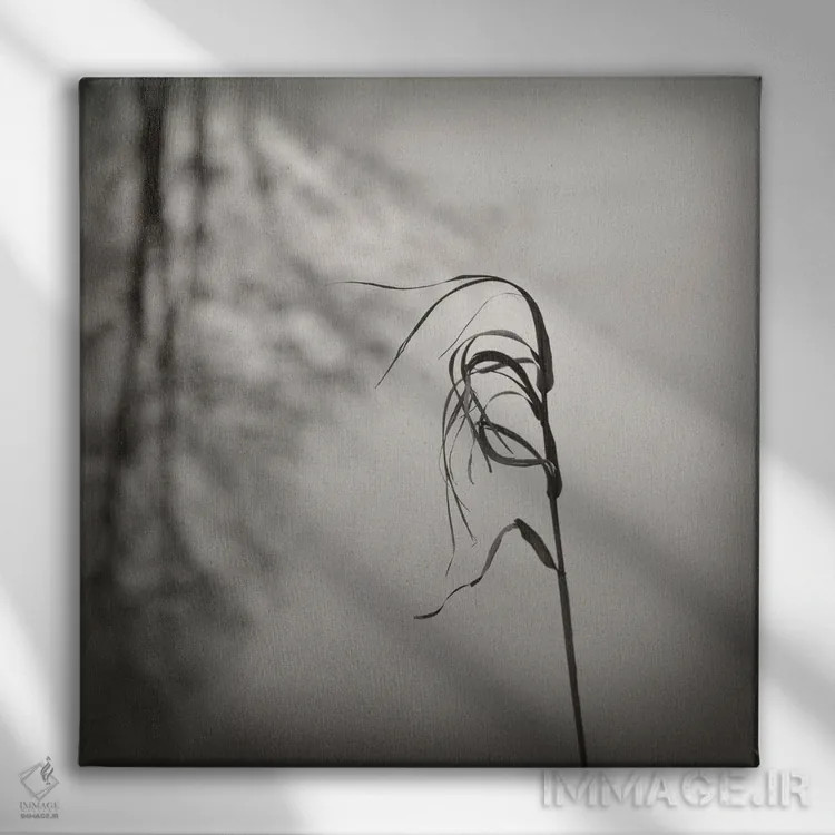 تابلو مینیمال در باد اثر لنا وایسبک - نمای روبهرو روی دیوار