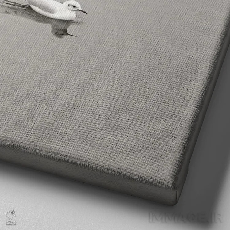 تابلو مینیمال یین و یانگ اثر لنا وایسبک - نمای نزدیک بافت بوم