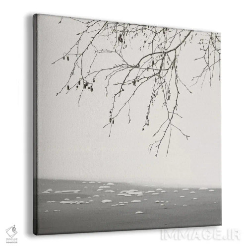 تابلو دکوراتیو در کنار دریاچه یخ زده اثر لنا وایسبک - نمای پرسپکتیو محصول