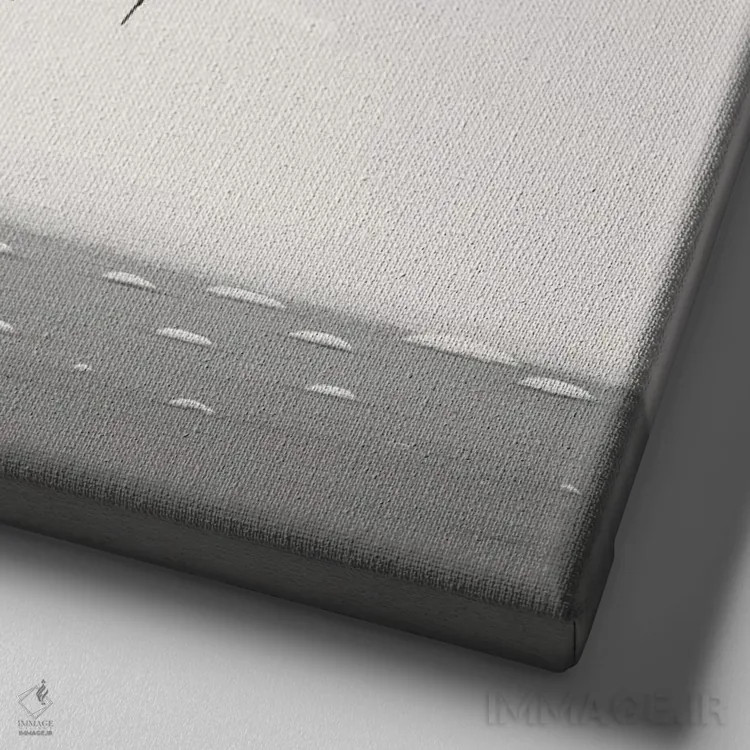 تابلو دکوراتیو در کنار دریاچه یخ زده اثر لنا وایسبک - نمای نزدیک بافت بوم