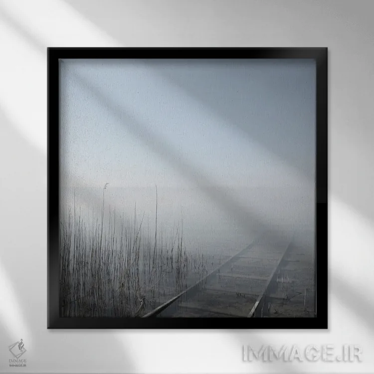 تابلو دکوراتیو به سوی هیچ کجا اثر لنا وایسبک - نمای قابدار مشکی