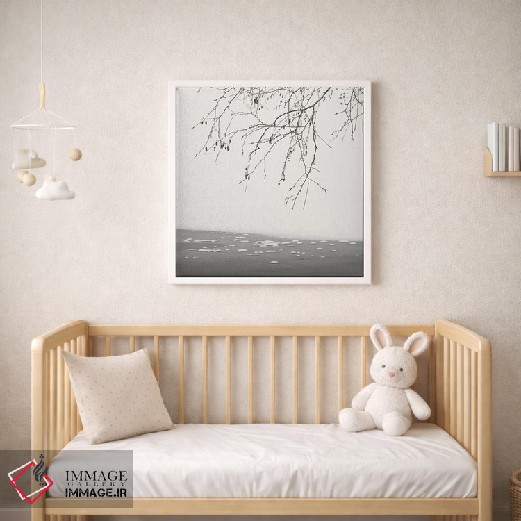 تابلو دکوراتیو در کنار دریاچه یخ زده اثر لنا وایسبک - D1W