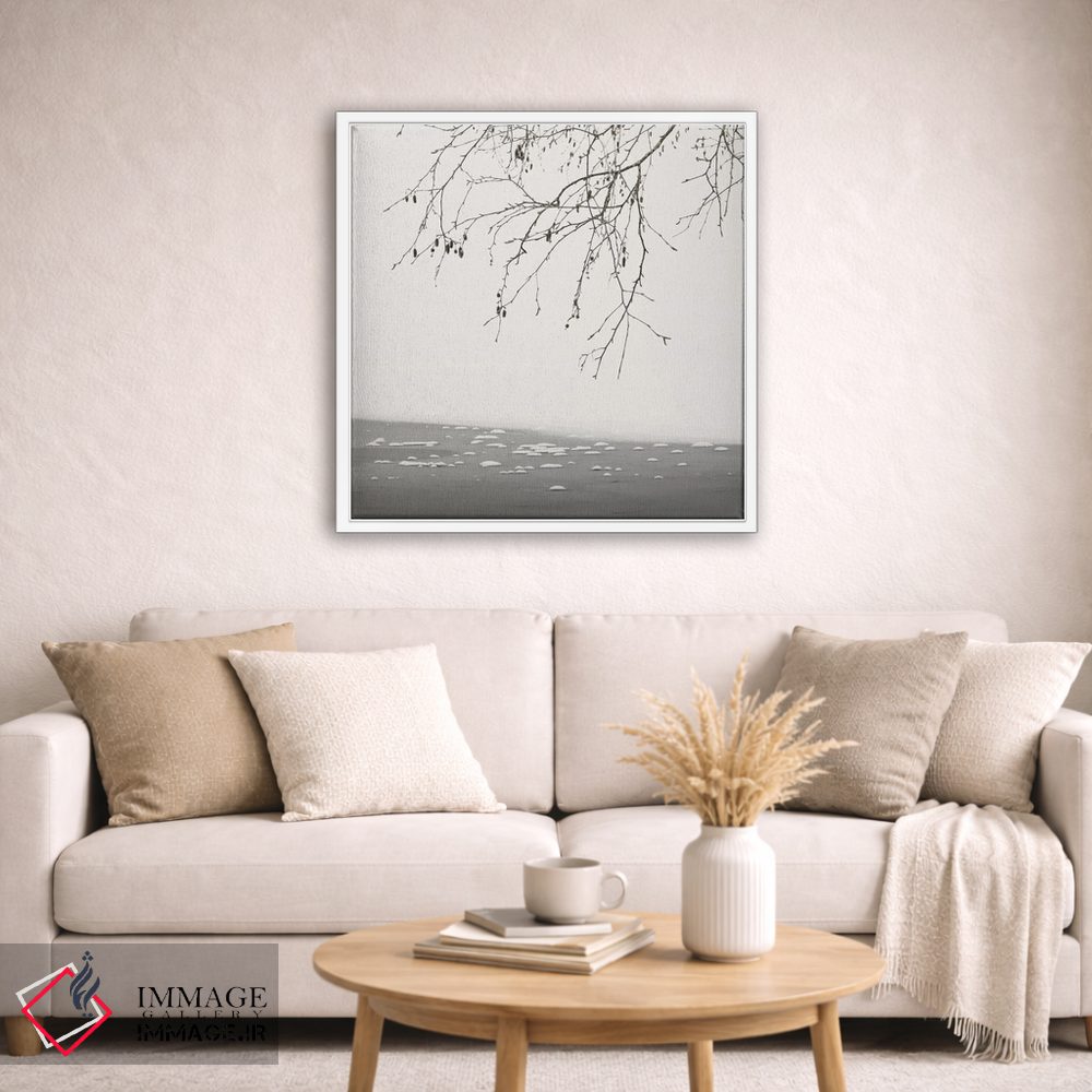 تابلو دکوراتیو در کنار دریاچه یخ زده اثر لنا وایسبک - D3W