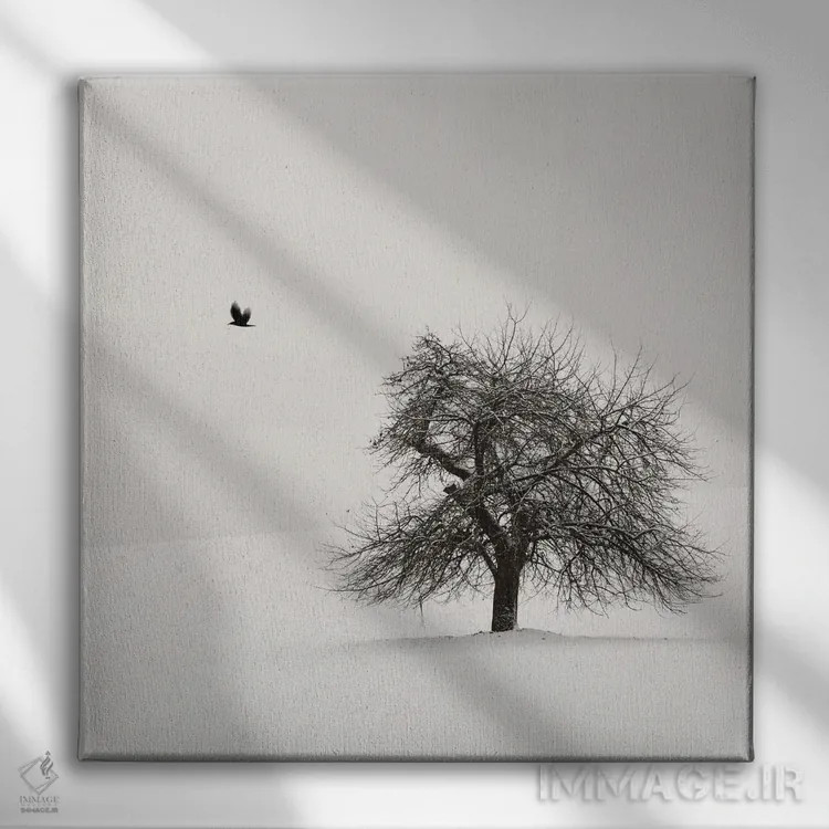 تابلو دکوراتیو درخت گیلاس کهنسال اثر لنا وایسبک - نمای روبهرو روی دیوار