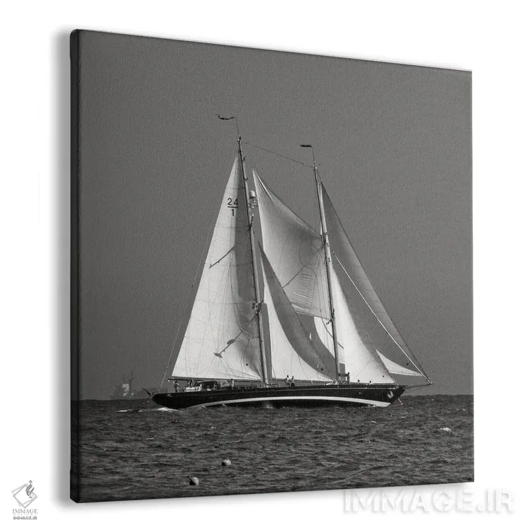 تابلو دکوراتیو قایق بادبانی ۱ اثر لنا وایسبک - نمای پرسپکتیو محصول