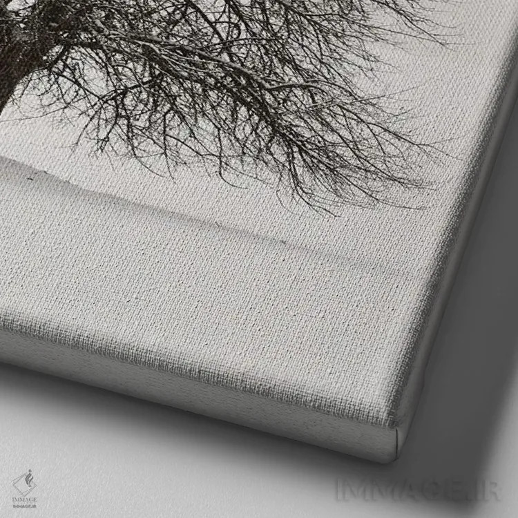تابلو دکوراتیو درخت گیلاس کهنسال اثر لنا وایسبک - نمای نزدیک بافت بوم