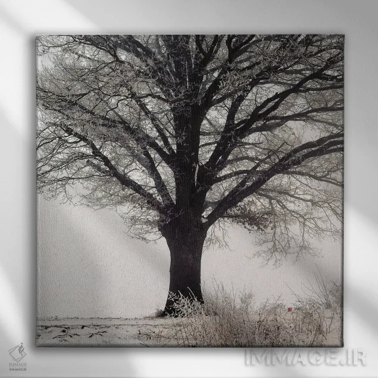 تابلو دکوراتیو درخت بلوط اثر لنا وایسبک - نمای روبهرو روی دیوار