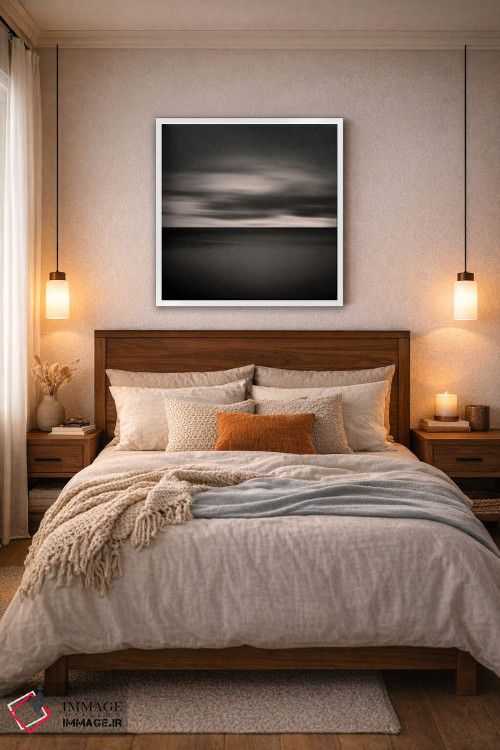 تابلو دکوراتیو ابرها بر فراز دریا اثر لنا وایسبک - D6W