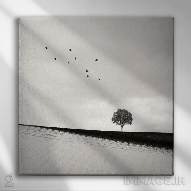 تابلو دکوراتیو دل تنها اثر لنا وایسبک - نمای روبهرو روی دیوار