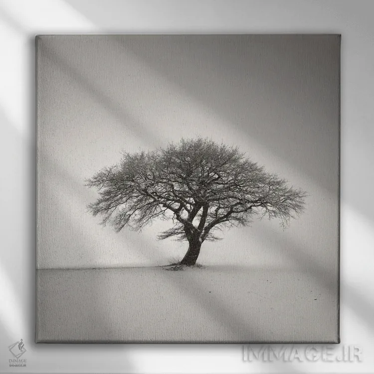 تابلو دکوراتیو تنها اثر لنا وایسبک - نمای روبهرو روی دیوار