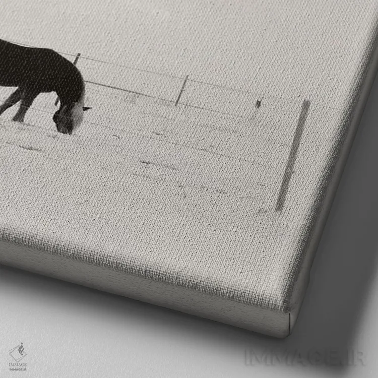 تابلو دکوراتیو آرامش زمستانی باواریا اثر لنا وایسبک - نمای نزدیک بافت بوم