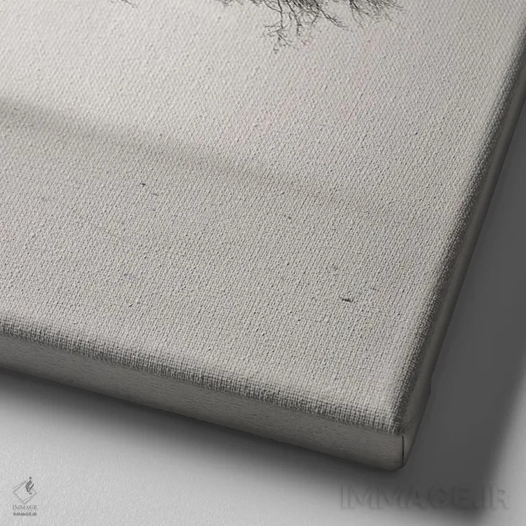 تابلو دکوراتیو تنها اثر لنا وایسبک - نمای نزدیک بافت بوم