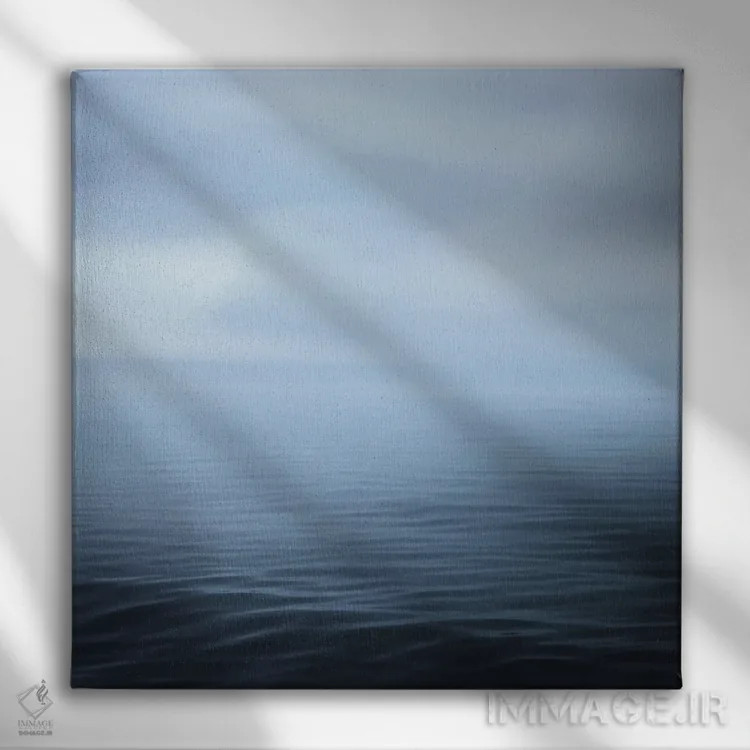 تابلو دکوراتیو منظره دریا اثر لنا وایسبک - نمای روبهرو روی دیوار