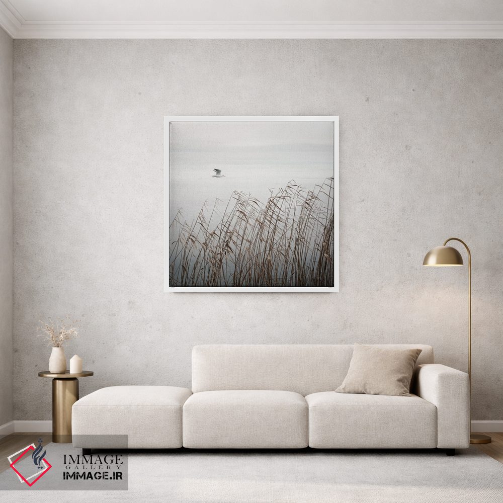 تابلو دکوراتیو پرنده روی دریاچه اثر لنا وایسبک - D1W
