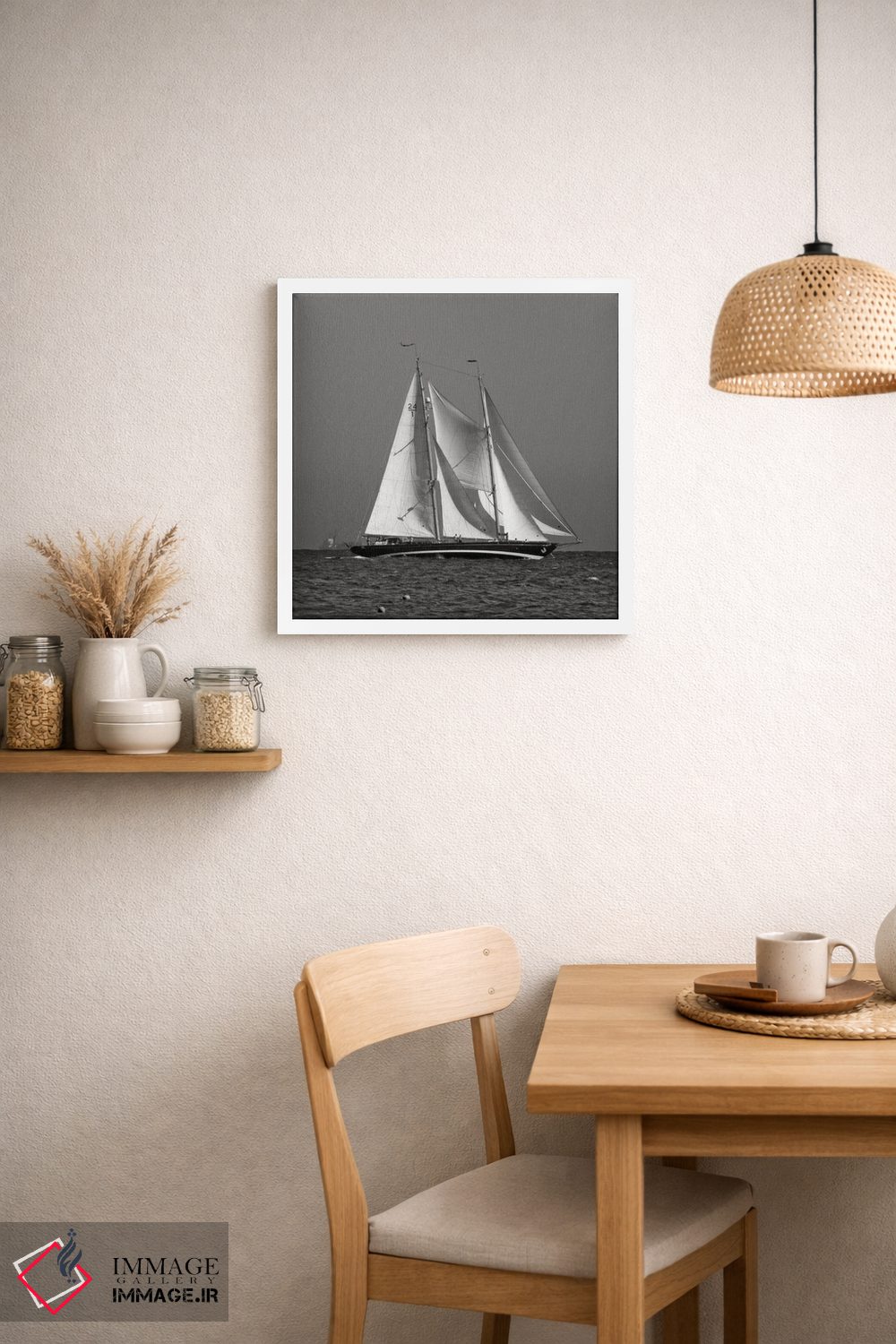 تابلو دکوراتیو قایق بادبانی ۱ اثر لنا وایسبک - D1W