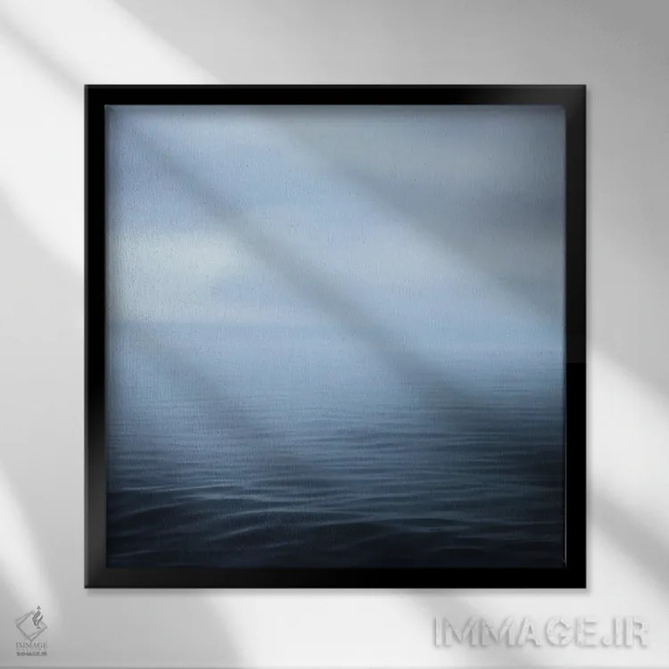 تابلو دکوراتیو منظره دریا اثر لنا وایسبک - نمای قابدار مشکی