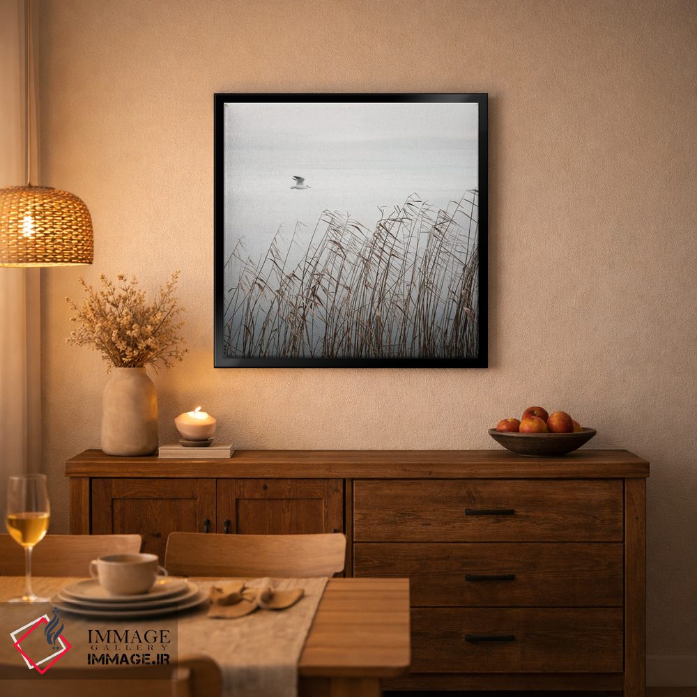 تابلو دکوراتیو پرنده روی دریاچه اثر لنا وایسبک - D3B