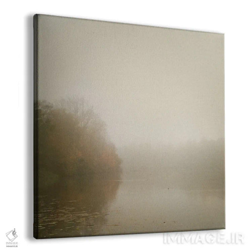 تابلو دکوراتیو رودخانه مه آلود اثر لنا وایسبک - نمای پرسپکتیو محصول