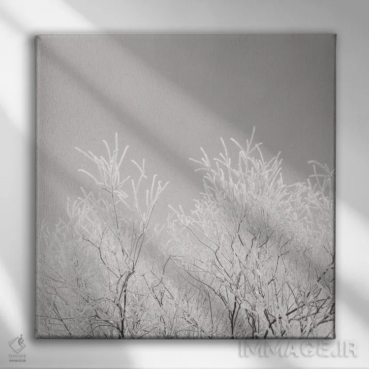 تابلو دکوراتیو زمستان نقاشی شده اثر لنا وایسبک - نمای روبهرو روی دیوار