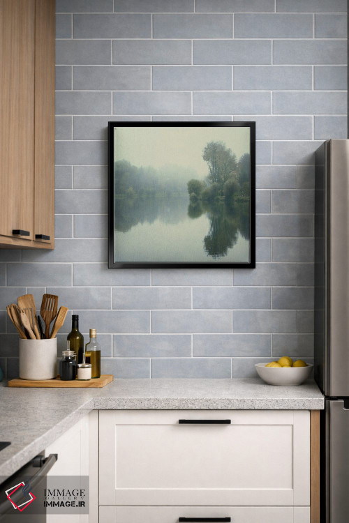 تابلو دکوراتیو رودخانه شبح گون اثر لنا وایسبک - D5B