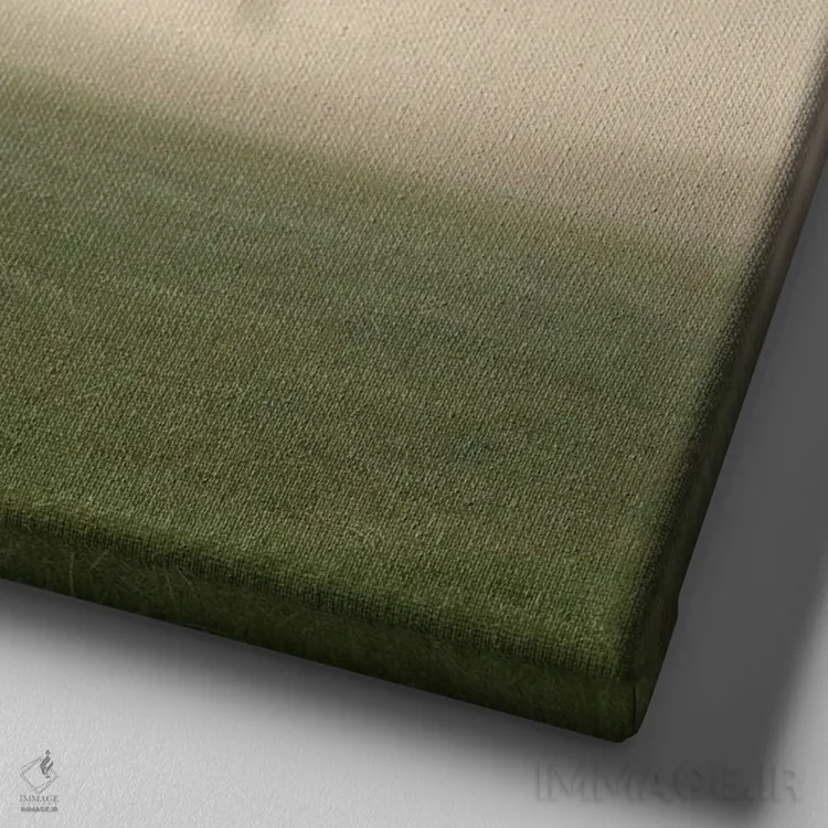 تابلو دکوراتیو کشتزار ذرت در پاییز اثر لنا وایسبک - نمای نزدیک بافت بوم