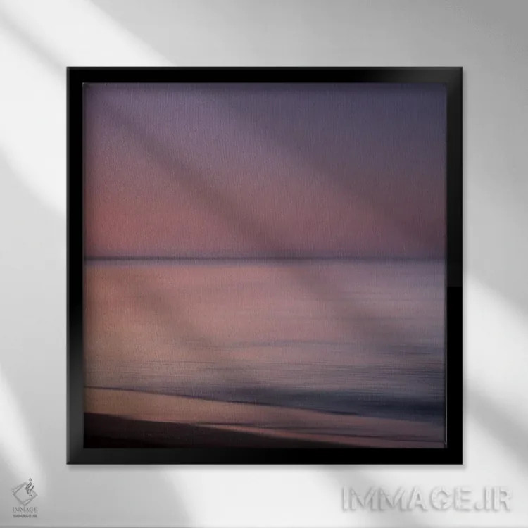تابلو مینیمال رویای رنگی اثر لنا وایسبک - نمای قابدار مشکی