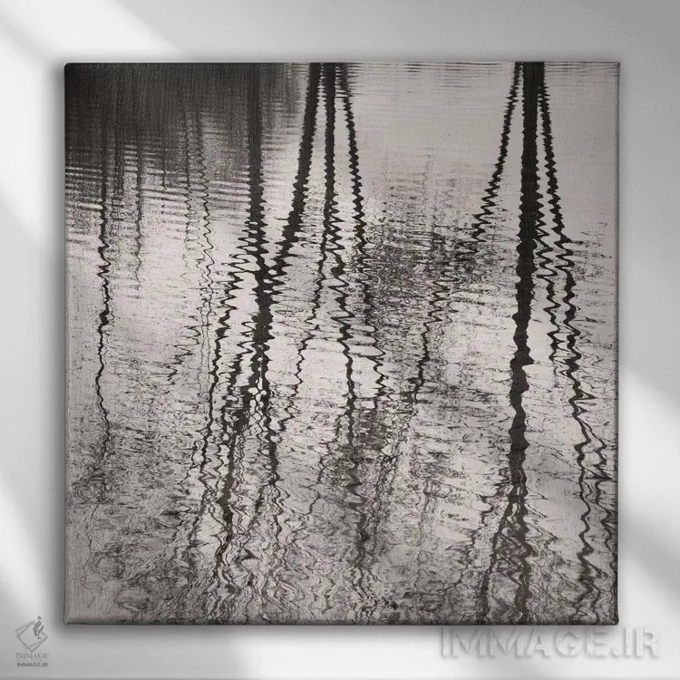 تابلو مدرن بازتاب اثر لنا وایسبک - نمای روبهرو روی دیوار