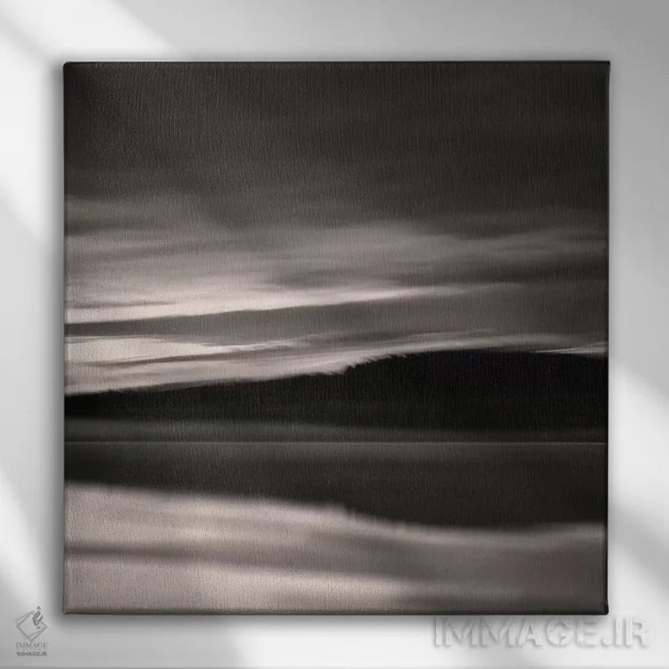 تابلو انتزاعی سراب اثر لنا وایسبک - نمای روبهرو روی دیوار